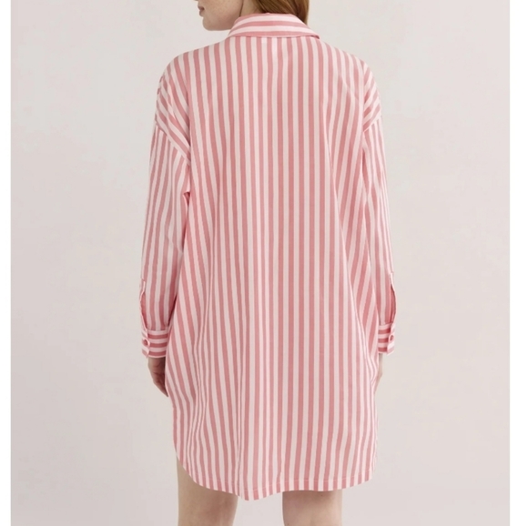 Pink and White Striped Button-Up Shirt - Picture 2 of 3